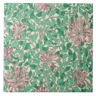 Lareira de azulejo cerâmica William Morris designs