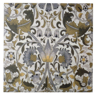 Lareira de azulejo cerâmica William Morris designs
