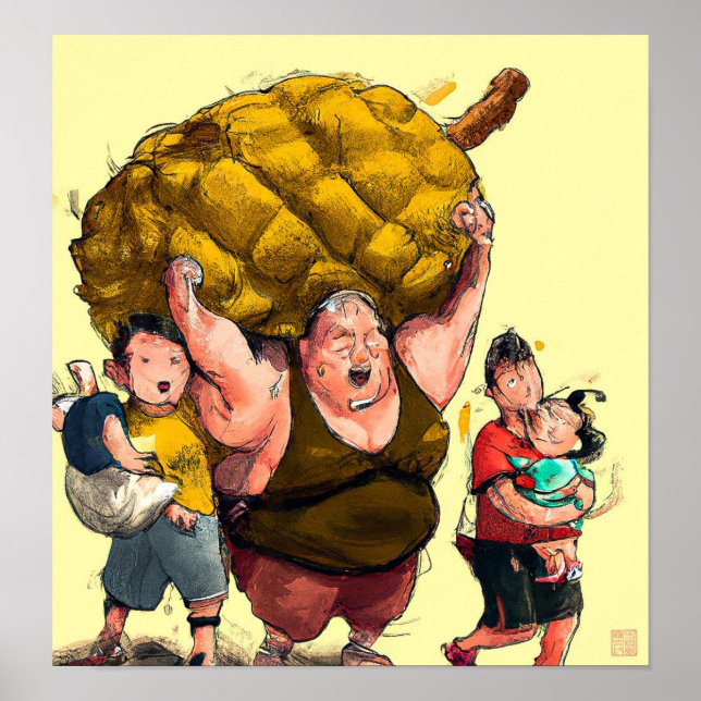 Large Durian - Impressão de Arte Canvas (Frente)