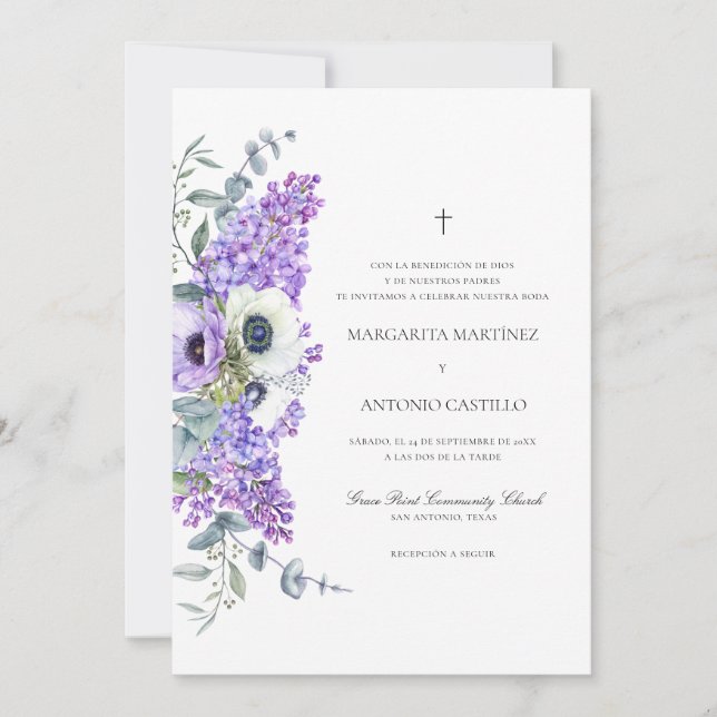 Larissa Convite de Casamento Cristão Casamento (Frente)