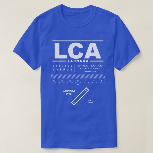 Larnaka International Airport LCA T-Shirt (Frente do Design)