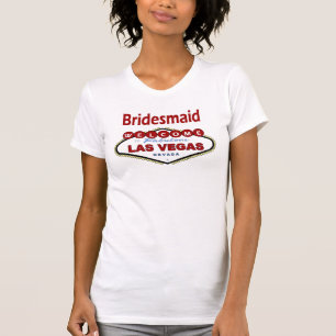 Las Vegas Bridesmaid NOVA Camiseta Vermelha Cor-Pr