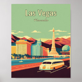 Las Vegas Minimalista de Arte Poster vintage