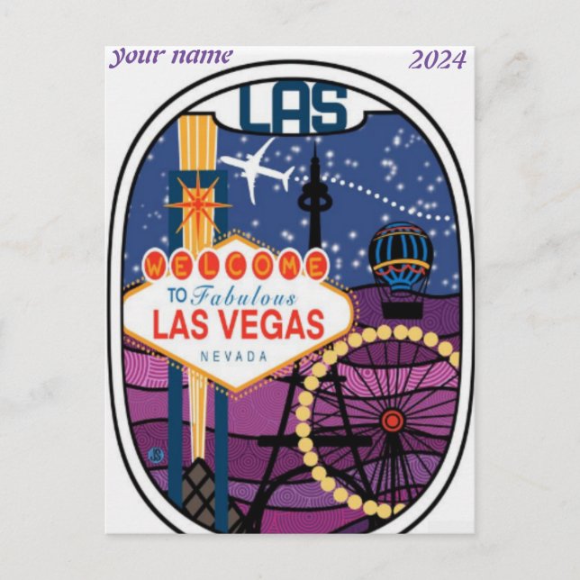 Las Vegas, Nevada | Cartão Postal do Horizonte (Frente)