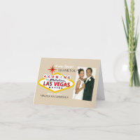 Las Vegas que Wedding o obrigado você cartões com