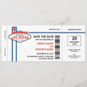 Las Vegas Salve os Convites de Data