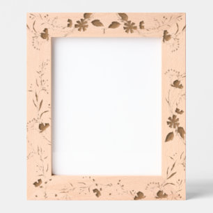 Laser de Foto Floral de Madeira Elegante Primavera