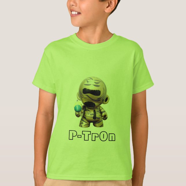 Laser de P-Tron - T-shirt verde (Frente)
