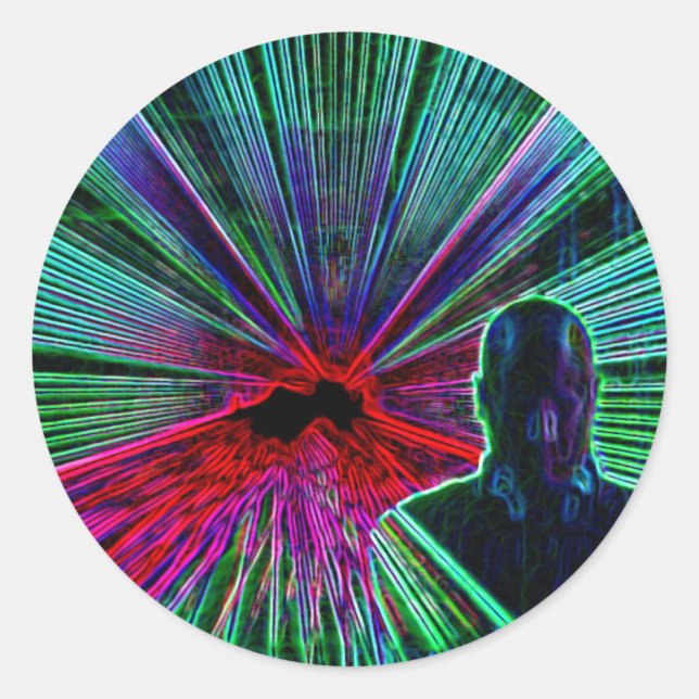 Lasers nos autocolantes DJ (Frente)