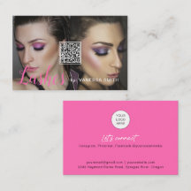 Lash cartão de visita com código QR e fotos