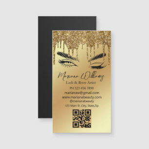 lash e brow qr ouro imã comercial