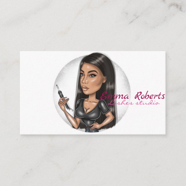 Lashes Artist Modern Cartão de visita (Frente)