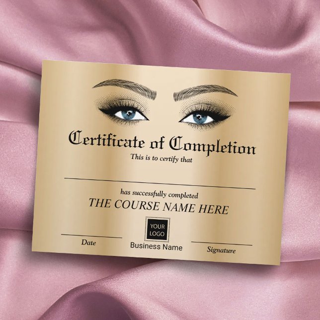 Lashes Brows Salon Certificate (Prêmio de conclusã (Criador carregado)