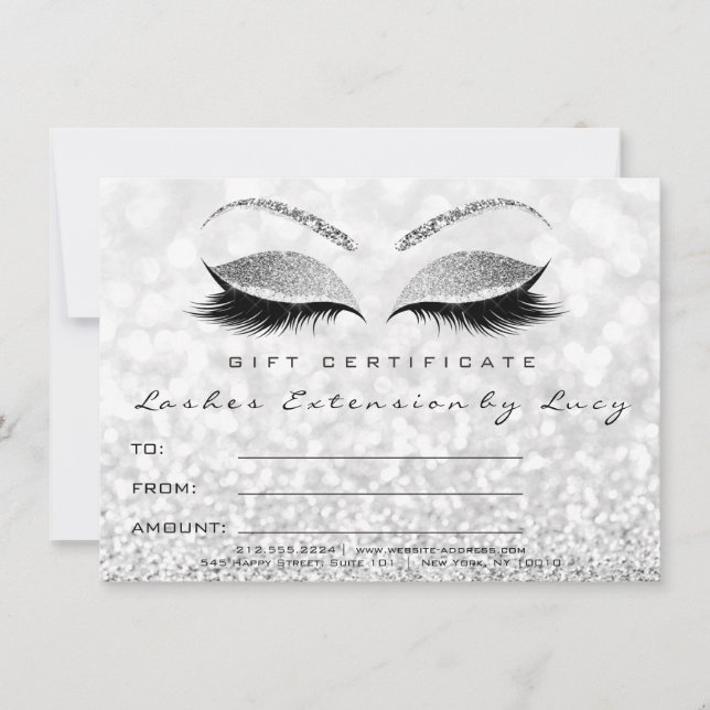 Lashes Cinza, Falha no Certificado de Maquiagem de (Frente)