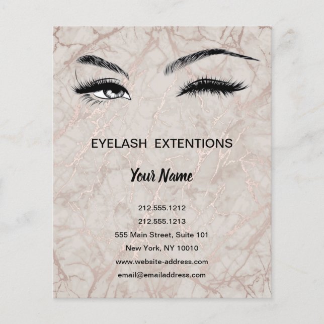 Lashes do folheto personalizado de negócios (Frente)