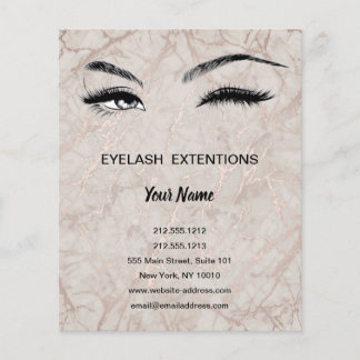 Lashes do folheto personalizado de negócios