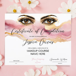 Lashes do Prêmio do Certificado de Conclusão