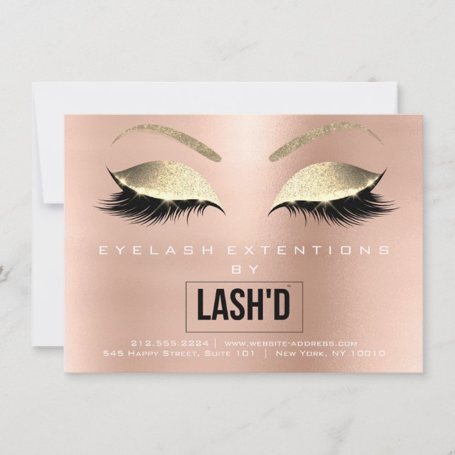 Lashes Extensão depois do LOGOTIPO Rosa de Instruç (Frente)