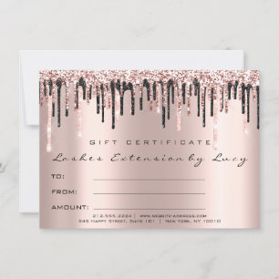 Lashes Glitter do Certificado de Maqueamento de Ex