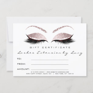 Lashes Glitter do Certificado de Maqueamento de Ex