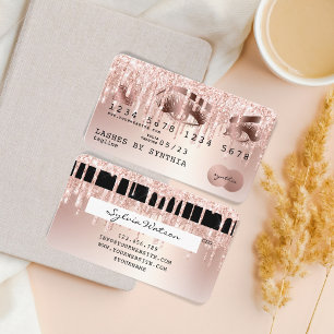 Lashes longos Rosa Dourados  com cartão de crédito