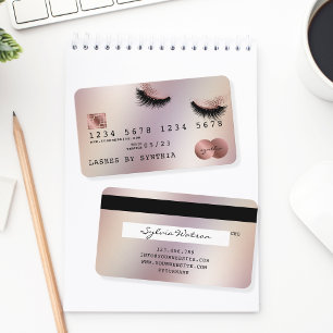 Lashes longos Rosa Dourados  com cartão de crédito