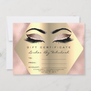 Lashes Makeup Dourado Certificate Dif Pink