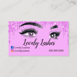 Lashes Rosa Cartão de visita