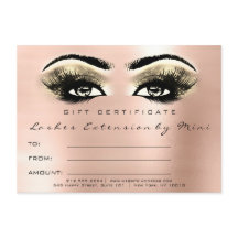 Lashes Rosa Dourado Certificado de Maquiagem de Bl