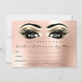 Lashes Rosa Dourado Certificado de Maquiagem de Bl