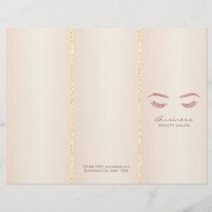 Lashes Salon Makeup Artista Ivory Pearl Tri-Fold