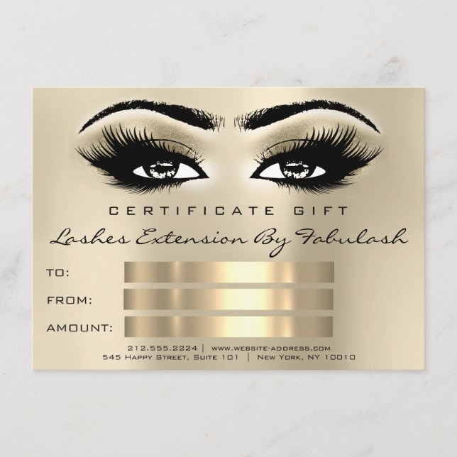 Lashes SPA Makeup Certificate Eyes (Frente)