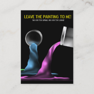 Latas do cartão de visita de derramamento do