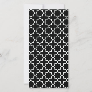 Latice marroquina árabe em preto e branco