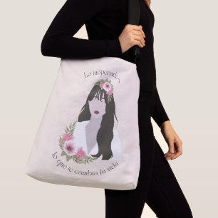 Latina Empower Positive Message Tote Bag, espanhol