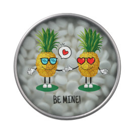 Latinhas De Jelly Beans Casal de Amor Emoji de Abacaxi Personalizado