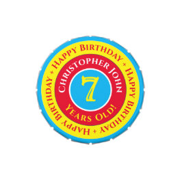 Latinhas De Jelly Beans Presente de Aniversário de 7 anos Lata de Doces