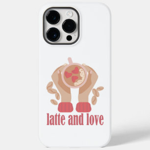Latite e xícara de amor, mãos e café