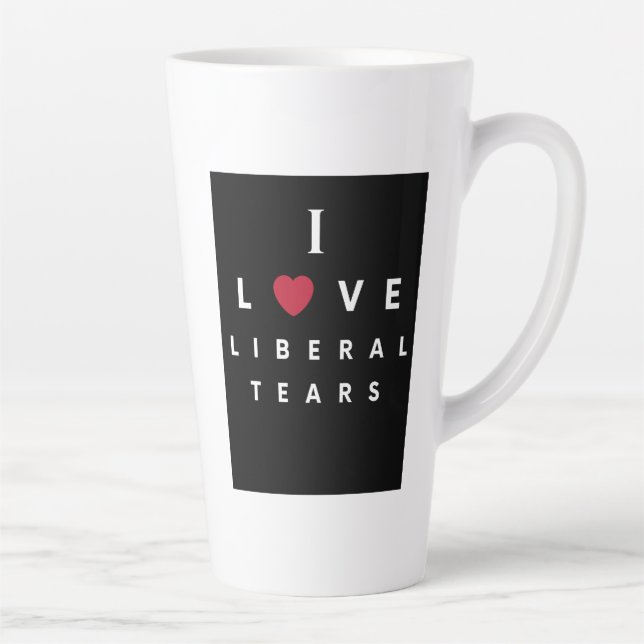 Latte Adoro caneca de café com lágrimas liberais (Direita)