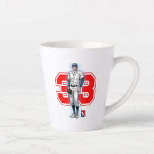 Latte Baseball Stars & Stripes Caneca de Café com Crem