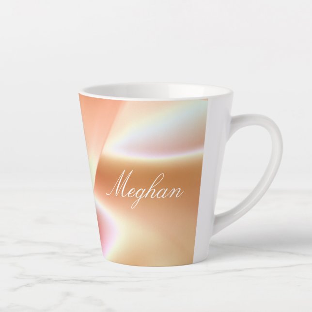 Latte Bela Caneca de Café com Leite Rosa Suave (Direita)