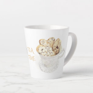 Latte BISCOTTI "HORA DO CHÁ" Caneca de Café com Leite