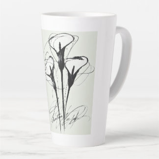 Latte Canas de Copo-de-Leite | Caneca de Café Botânico M