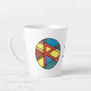 Latte Caneca de Café Art Nouveau Raidho Rune – EQUILÍBRI