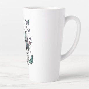 Latte Caneca de Café Borboleta Inspiração Floral Fairy