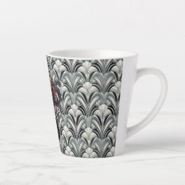 Latte Caneca de Café Cerâmica GMajor Art Déco Black Viol