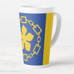Latte Caneca de Café com a Bandeira de Hamilton, Ontário