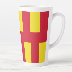 Latte Caneca de Café com a Bandeira de Northumberland