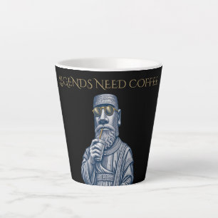 LATTE CANECA DE CAFÉ COM ARTE VINTAGE LEGENDAS PRECISAM