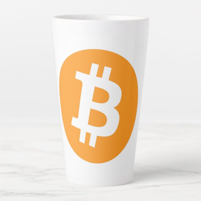 Latte Caneca de Café com Bitcoin (Frente)